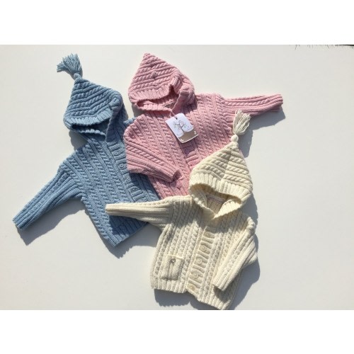 Luxury Cashmere/Merino Baby Jacket: Hand-Knit with Love, Warmth, and Style!