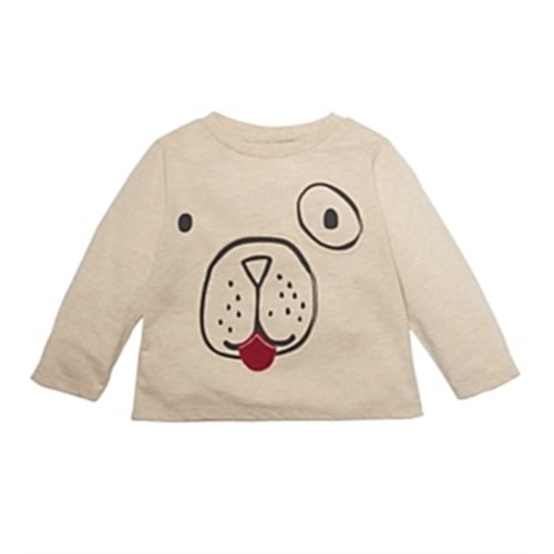 First Impressions Baby Boy's Long Sleeve Doggy T-Shirt Brown Size 3-6MOS