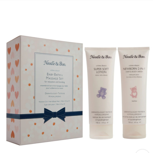Baby Bath & Massage Gift Set - Hearts & Daisies – Noodle & Boo