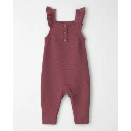 Baby Girl Organic Cotton Sweater Knit Overalls - Little Planet | Carter's