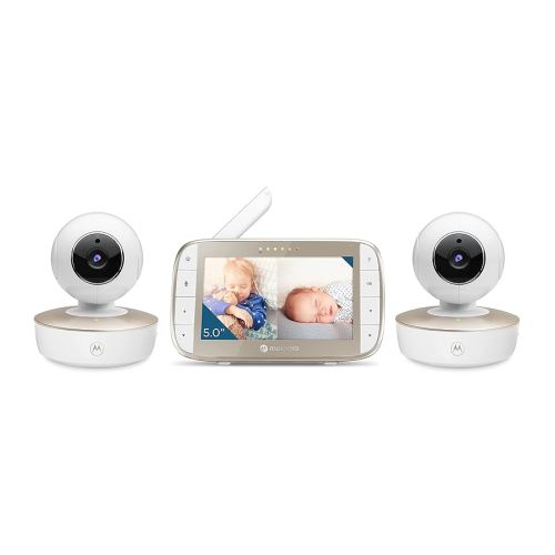 Amazon.com: Motorola Nursery VM50G HD Wireless 2-Camera Video Baby Monitor, 5" Screen, 1000ft Range, 2-Way Audio, Pan/Tilt/Zoom, Split Screen, Night Vision : Baby