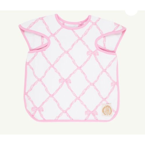 Big Bite Bib - Belle Meade Bow with Pier Party Pink