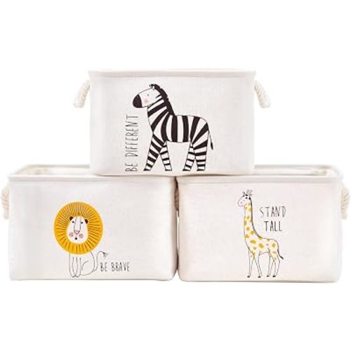 DECOMOMO Storage Baskets for Shelves, 25.5L Toy Storage Bins with Handles