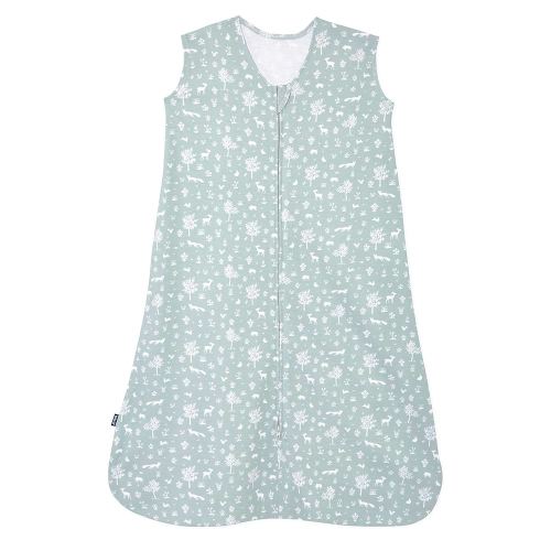 HALO SleepSack, 100% Cotton Wearable Blanket, Swaddle Transition Sleeping Bag, TOG 0.5, Sage Woodland, Medium, 6-12 Months