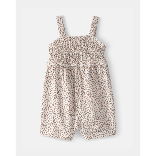 Baby Girl Cheetah Animal Sleeveless Romper - Brown/White | Carter’s Oshkosh Canada