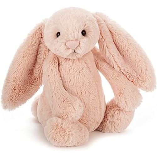 Jellycat Bashful Blush Bunny Stuffed Animal, Medium 12 inches - Rabbit and Bunny Plush Toy - Classic Children's Gift