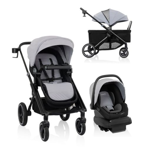 Evenflo Transformer Travel System Stroller with LiteMax Infant Car Seat - Fog Gray