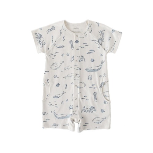 6-12 Month Organic Cotton Romper Beach