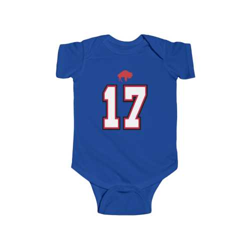 Baby Football Onesie - #17 Buffalo Infant Bodysuit - Buffalo Football Fan Outfit - Game Day Baby Shower Gift
