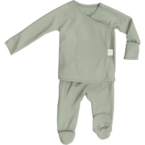 Bonsie Skin to Skin Babywear Footie - Green Baby Footed Bodysuit