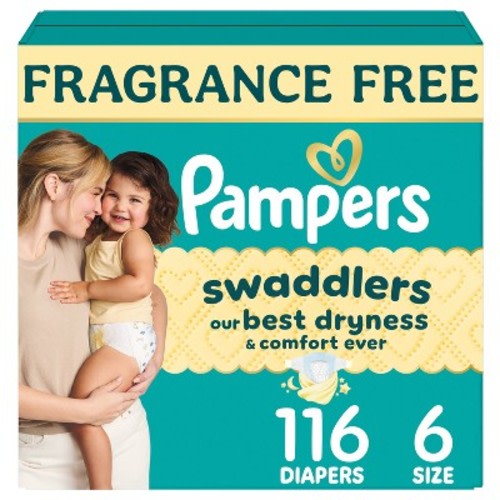 Pampers Swaddlers Sensitive Disposable Diapers Massive Pack - Size 6 - 116ct