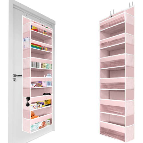 Homelux Theory Over The Door Organizer, Baby Door Organizer, Baby Pink, 1pc