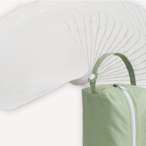Reusable Cotton Wipes - 20 Pack With Garden Travel Pod