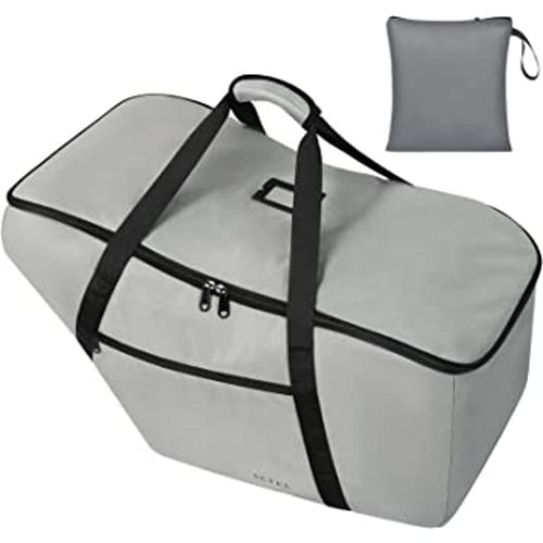 Car Seat Travel Bag Fits Chicco Keyfit 30, Uppababy Mesa, Nuna Pipa Lite, Padded Infant Gate Check Bag for Air Travel, Durable Carrier Bag with Side Pocket and Protective Feet, Extra Storage Bag