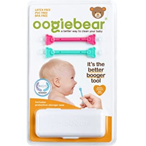 oogiebear - Nose and Ear Gadget. Safe, Easy Nasal Booger and Ear Cleaner for Newborns and Infants. Dual Earwax and Snot Remover.