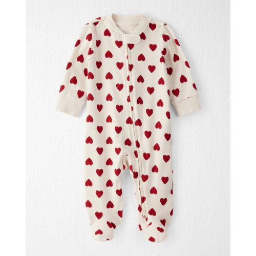 Baby Organic Cotton Sleep & Play Pajamas in Forever Hearts Print - Little Planet | Carter's