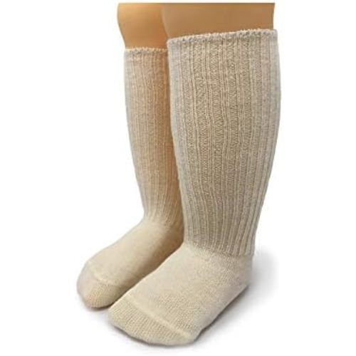 WARRIOR ALPACA SOCKS - Infant & Toddler Baby Alpaca Wool Socks, Unisex, Cuff-able Knee High, Solid, Dye & Bleach Free