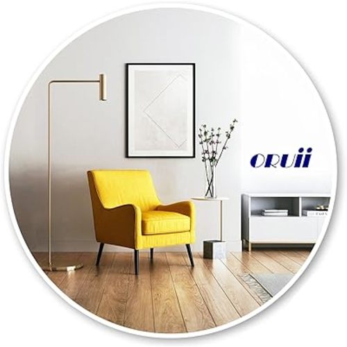 White Round Mirror, White Round Mirror 24 inch, Circle Bathroom Mirrors Metal Frame, Circle Mirrors for Wall, Bathroom, Over Sink, Living Room, Vanity.