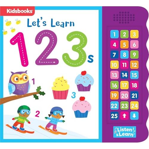 Let's Learn 123s - Interactive Counting Sound Book for Toddlers | 27 Fun Buttons, Tracing & Number Recognition | Engaging Early Learning Board Book (Listen & Learn)