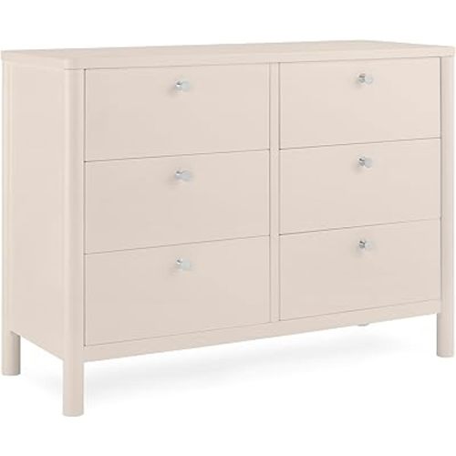 Delta Children Brooks 6 Drawer Dresser with Interlocking Drawers, Soft Beige