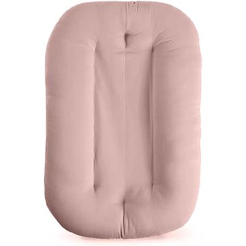 Baby Lounger for Newborn, Bionic Design Baby Lounger, Soft Organic Cotton Breathable Lounger for Infants 0-18 Months (Coral Pink)
