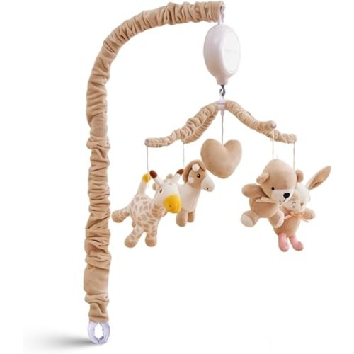 Musical Crib Mobile with 12 Lullabies and Plush Toys, Unisex