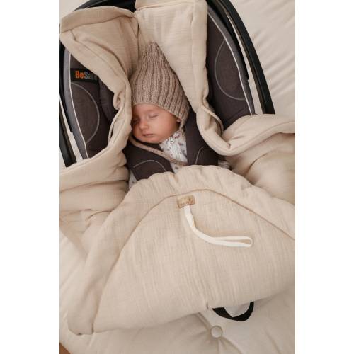 Muslin baby car seat blanket, summer baby car seat swaddle, baby wrap, stroller blanket, sleeping bag, blanket to sleep
