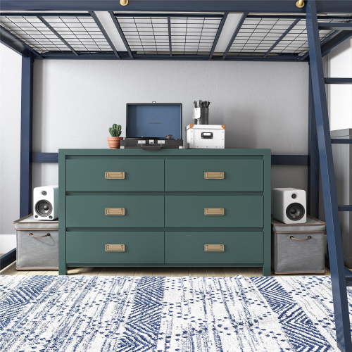 Haven 6-Drawer Kids' Dresser, Hunter Green