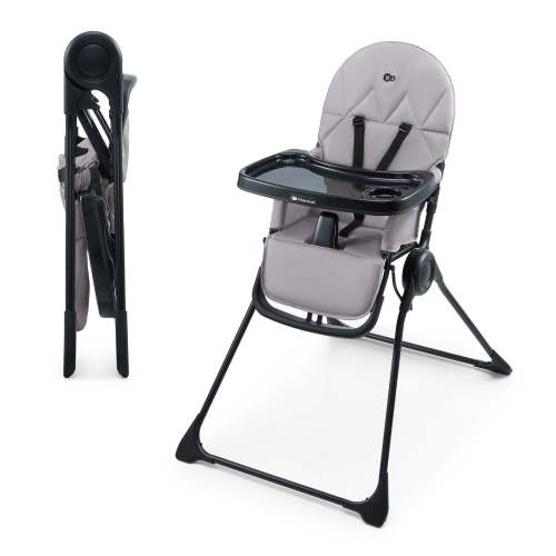 Kinderkraft BINCI Foldable Baby High Chair, Only 11 lbs, Space-Saving Lightweight Toddler Feeding Chair for Small Kitchens, 6 Months+