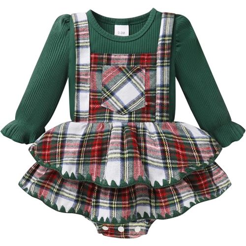 YOUNGER TREE Newborn Baby Girl Fall Winter Outfits Long Sleeve Romper Corduroy Overall Dress Infant Skirt Clothes Sets