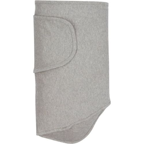Miracle Blanket Swaddle Wrap - Cloud Gray: Newborn Cotton Sleeveless Pajamas, Solid Jersey Fitted One-Piece