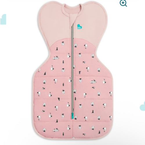 Swaddle Up™ 2.5 TOG Organic Cotton/Merino Wool Rose Lamb's Best Friend