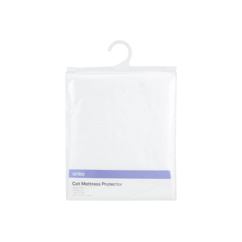 Cot Mattress Protector - White
