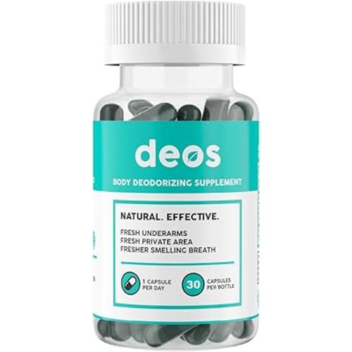DEOS Internal Deodorant Supplement – Full Body Deodorizer for Gut Health, Skin Health, Detox & Digestion Support – Natural Odor Control Chlorophyll Pills | 30 Capsules