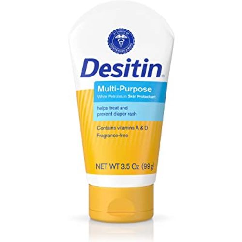 Desitin Skin Protectant and Diaper Rash Ointment Multi-Purpose with Vitamins A & D, Travel Size, 3.5. Oz Tube