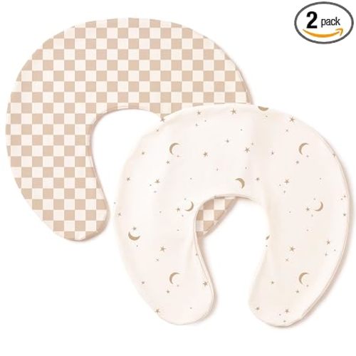 Konssy 2 Pack Nursing Pillow Covers, Soft Stretchy Cover for Breastfeeding