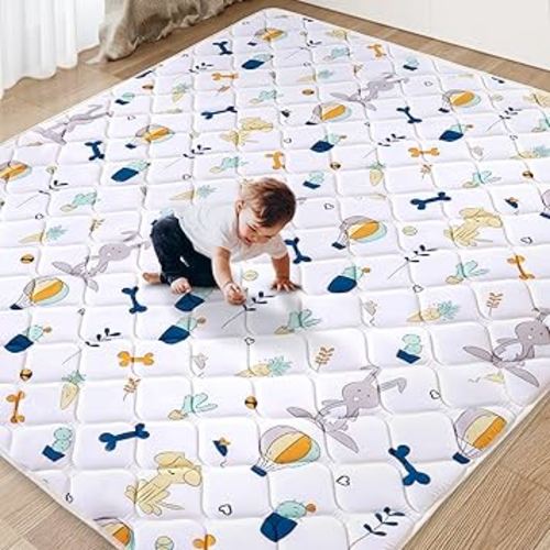 Baby Play Mat 71" X 59", Baby Crawling Mat, Non-Slip Portable Baby Floor Mat for Play & Tummy Time, Extra Large Activity for Babies, Toddlers, Infants, Premium Foam Playmat