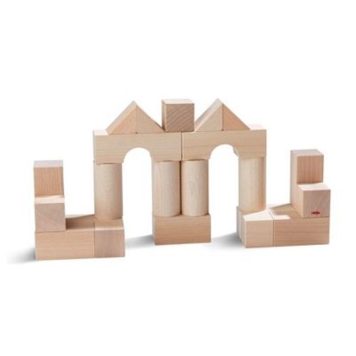 HABA Wooden Building Blocks 26 Piece Set: Open-Ended Stacking Toys, Toddler Blocks, and Wooden Toys Made in Germany for Creative Play and Learning