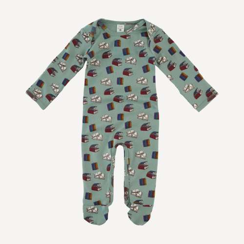 long sleeve lap neck footie | books | organic cotton interlock – kate quinn