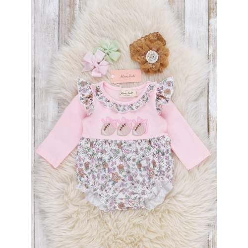 Blossoms & Ballgames Embroidered Romper