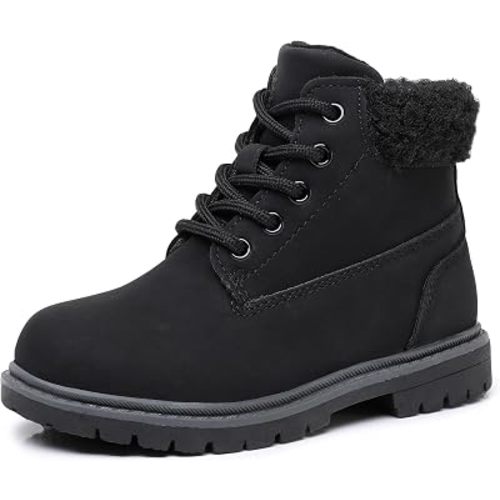 Apakowa Toddler Boys Boots Brown Work Fall Boots with Side Zipper | Toddler/Little Kid,Water-Resistant Upper,Work Boots,Side Zipper,Outdoor Ready,Non-slip Outsole
