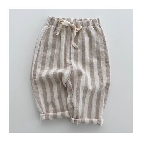MyKids-USA Summer Hot Selling Baby Breathable Thin Striped Loose Comfortable Pants