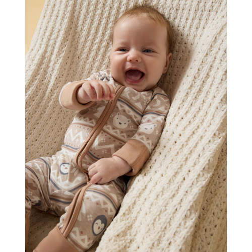 Frosty Fair Isle Zippy | Little Sleepies