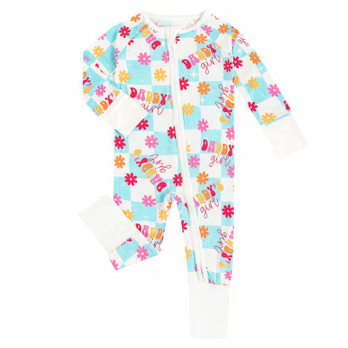 Daddy's Girl Plaid Bamboo Long Sleeper Romper – MIOZING