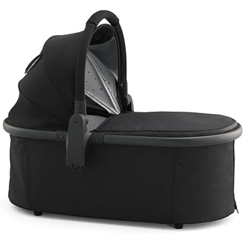 Mockingbird Bassinet - Compatible Single and Single-to-Double Strollers - Newborn Lie-Flat and Overnight Sleep Solution - Mattress, Sheet Included - Black