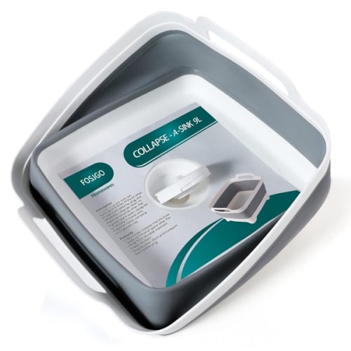 FOSJGO Collapsible Dish Basin with Drain Plug