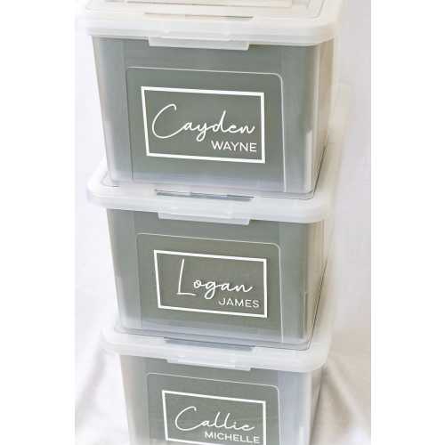 Kids Milestone Tote Kit | DIY Memory Box Kit | School file Box Kit | Baby Milestone Box Kit | Filing Storage System for School