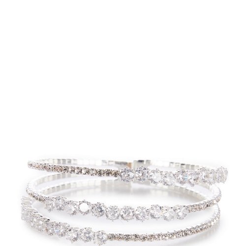 Cezanne Floating Rows Crystal Cuff Bracelet