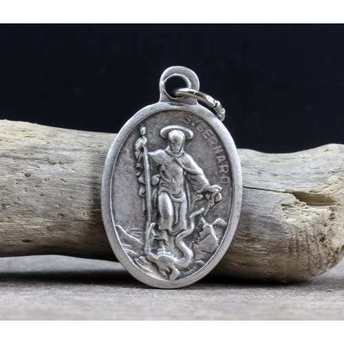 Saint Bernard of Montjoux Medal - Patron of hiking, backpacking, and Mountaineering - St. Bernard de Menthon