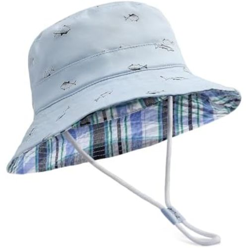 Durio UPF 50+ Baby Sun Hat Wide Brim Toddler Bucket Hats for Boys 0-8 Years